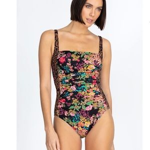 Johnny Was NWT Milo ruched swimsuit sz 1X